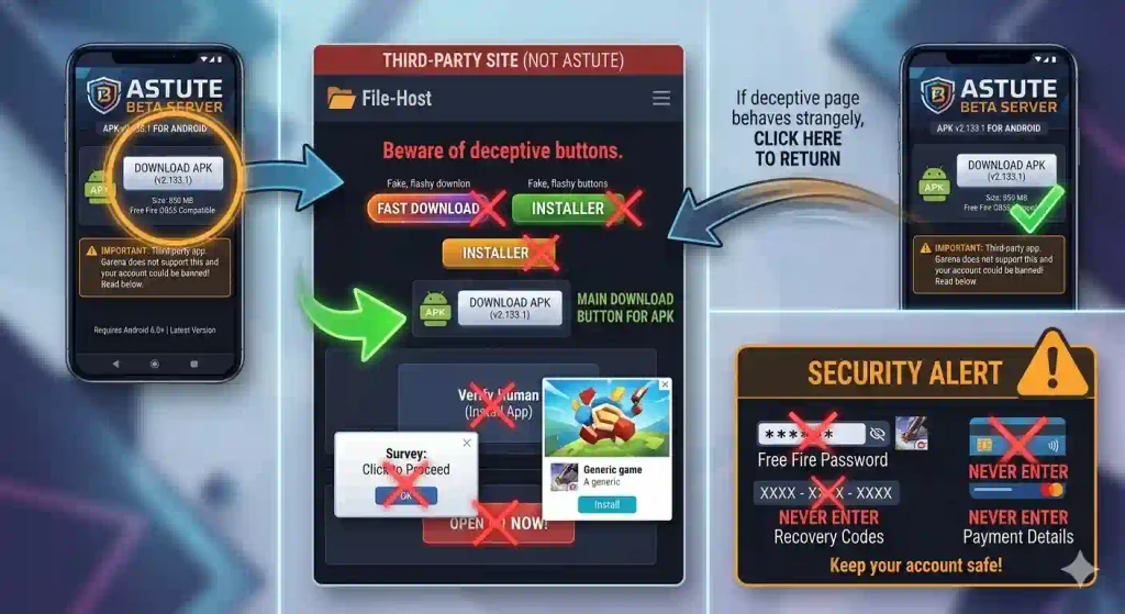 where to host the apk file of astute beta server