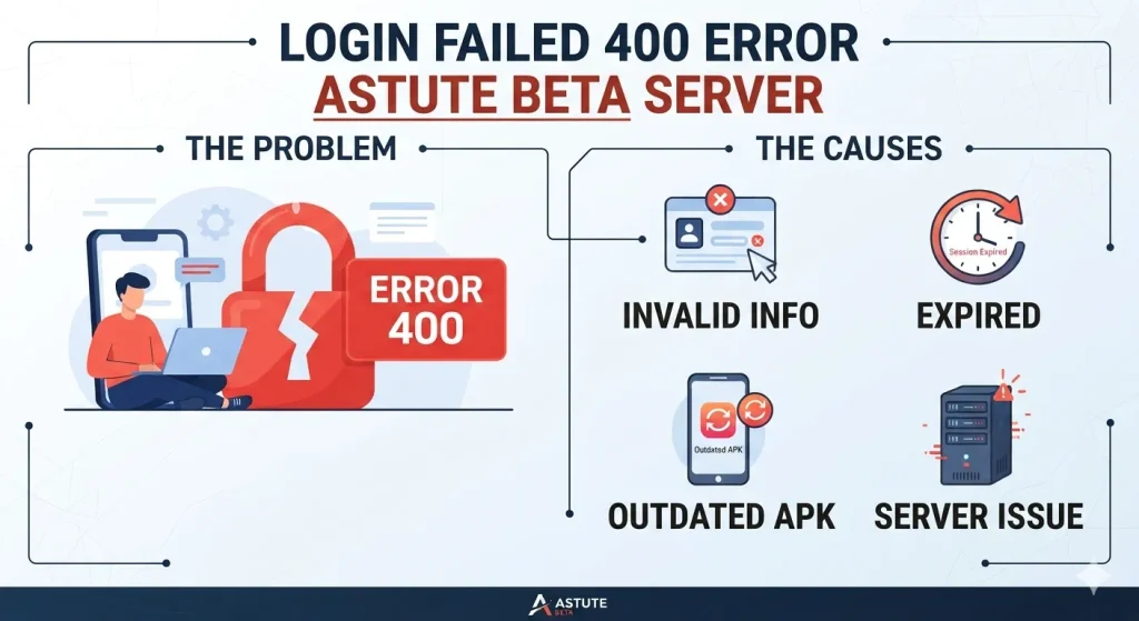 Login Failed 400 Error explained in this image